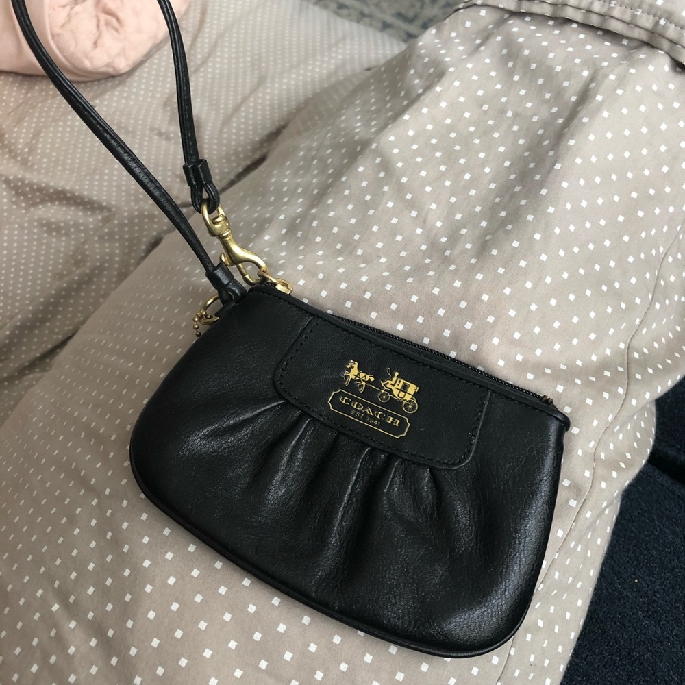 Black coach wristlet